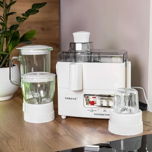 Фото - Кухонный комбайн Sokany SK-03029 с соковыжималкой 800 Вт White